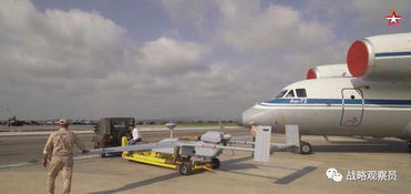 现代无人机在战场上执行任务