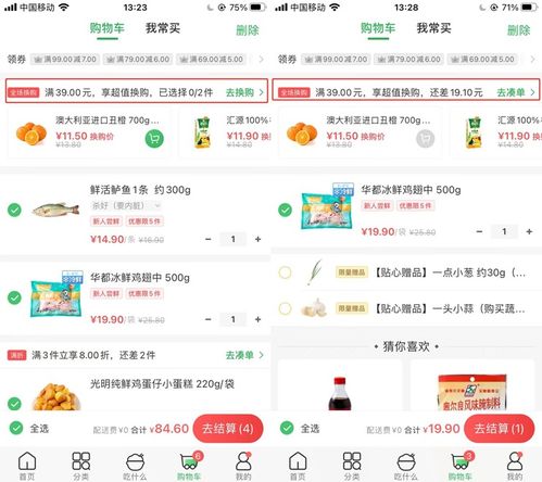 购物车中的商品列表