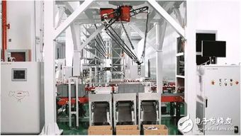 智能物流机器人在仓库中自动分拣快递包裹