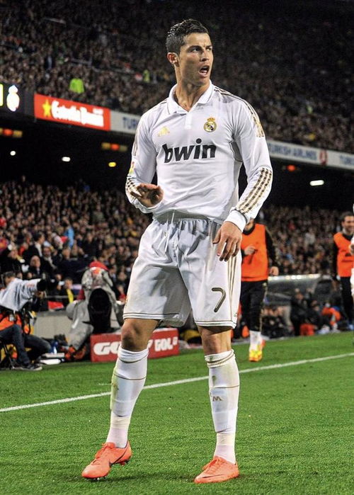 C罗庆祝进球的经典动作