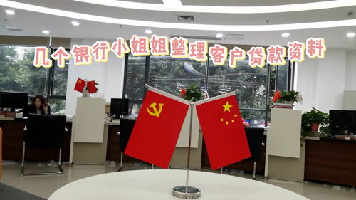 银行大厅内客户正在办理贷款业务