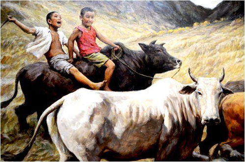 孩子们在田野上奔跑