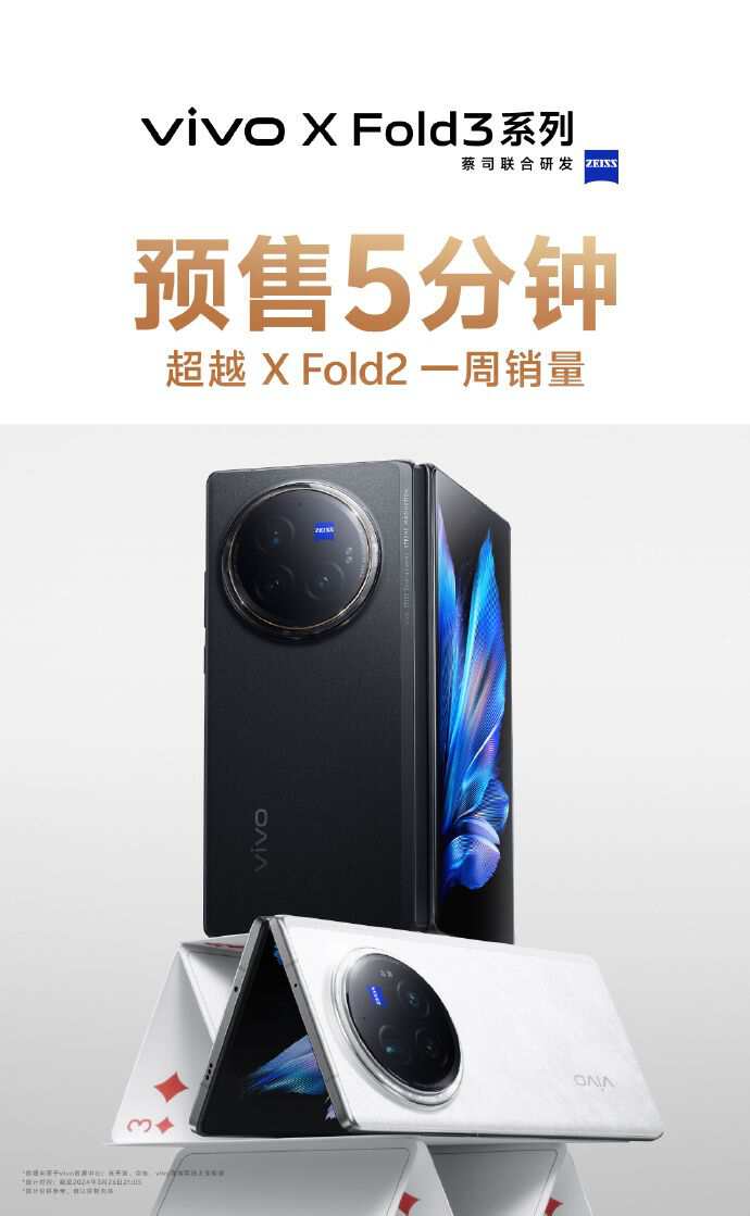 vivo X Fold5搭载6000mAh大电池