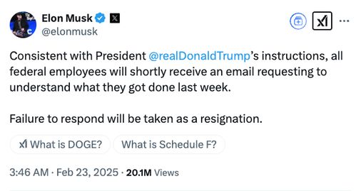 马斯克在社交平台发帖内容截图