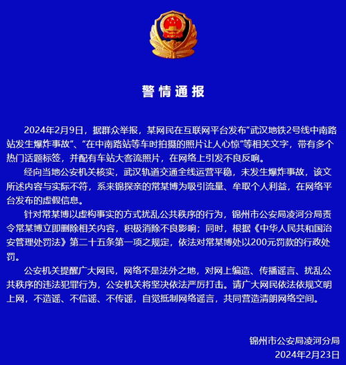 武汉警方发布警情通报截图