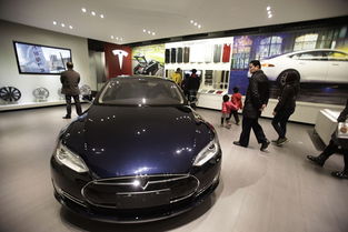 特斯拉汽车在展厅