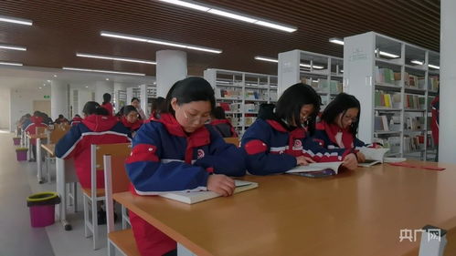 学生在图书馆认真读书