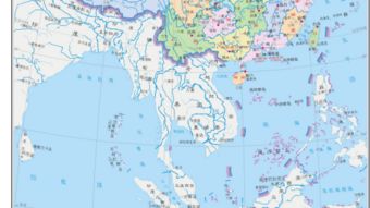 全球地图中的中美位置