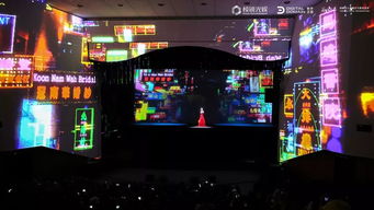 AI虚拟人在舞台上表演