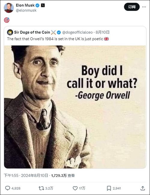 马斯克在X平台发布言论截图