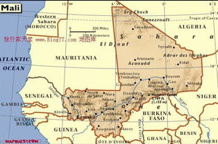 马里北部地图显示冲突区域