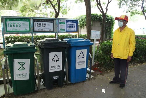 居民在认真进行垃圾分类