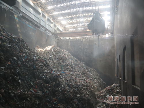 溶洞内堆积如山的生活垃圾