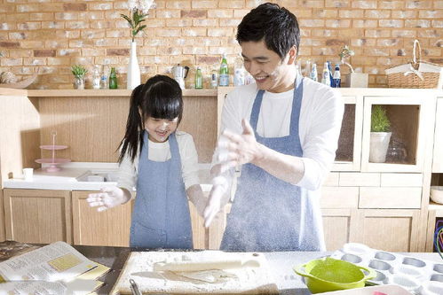 父女一起做饭