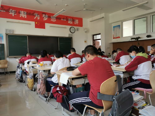 学生认真备考场景