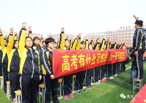 高考学生集体宣誓场景