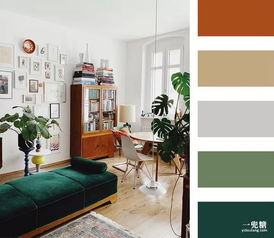 现代风格实木家具与绿植搭配图