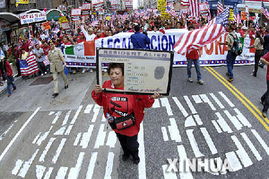 洛杉矶街头非法移民冲突现场