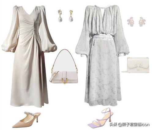 水墨花影法式复古连衣裙展示图