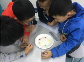 科学课堂上学生认真观察实验现象