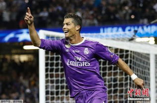 C罗在欧冠比赛中庆祝进球