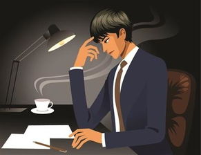 现代都市白领加班工作场景