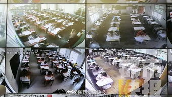 高考考场监控画面