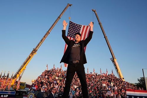 特朗普与马斯克在竞选活动现场