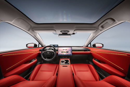 一汽丰田bZ5车内中控台展示