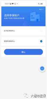 医保电子凭证界面示意图
