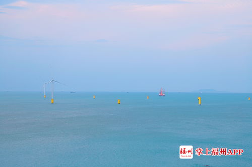 平潭碧海银滩与蓝天白云