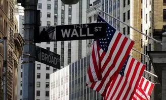 华尔街金融区繁忙的交易大厅