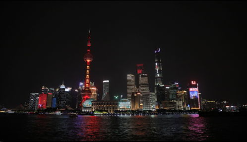 浦东新区夜景高楼林立