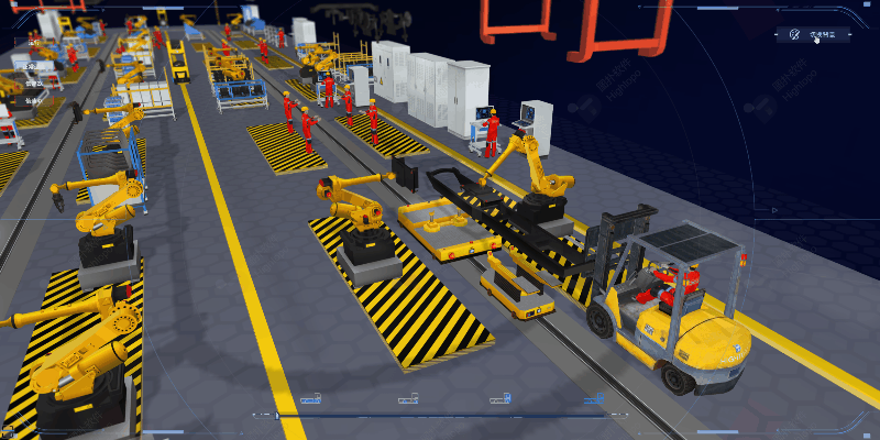 汽车制造车间流水线作业场景