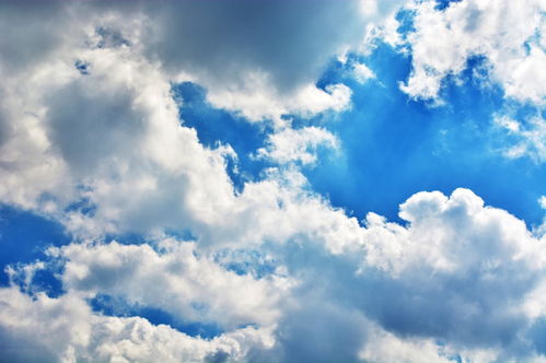 蓝天中的飞机尾迹云