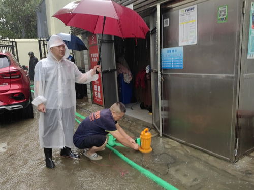 社区居民合力排水