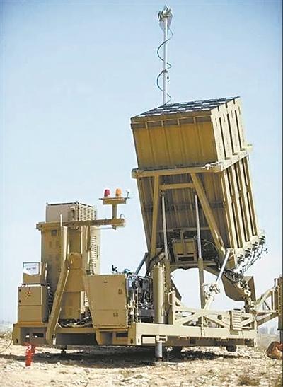 以色列防空系统多层次拦截示意图