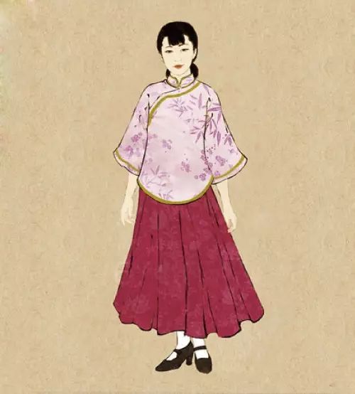 明代服饰展示与现代汉服融合设计作品