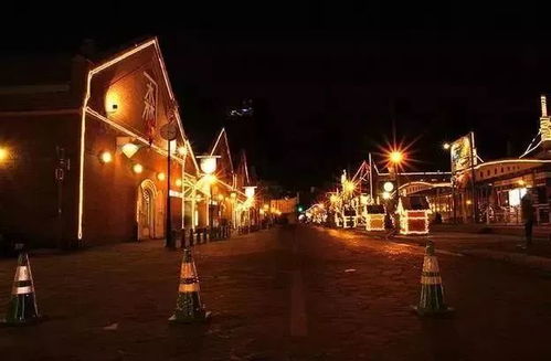 中东夜空下的城市灯光与宁静街道