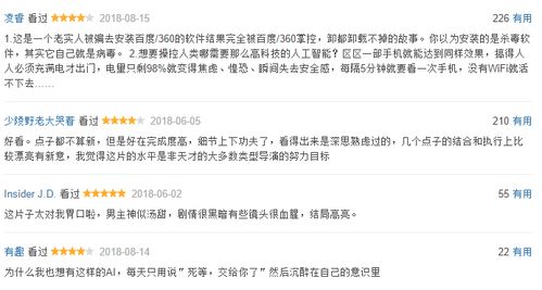 观众在豆瓣上的热评截图