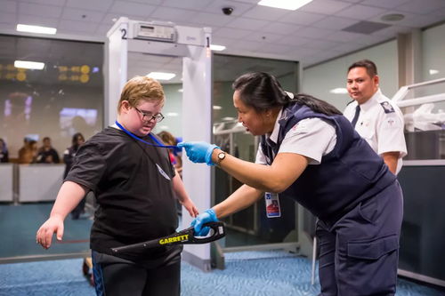 机场安检人员正在检查设备