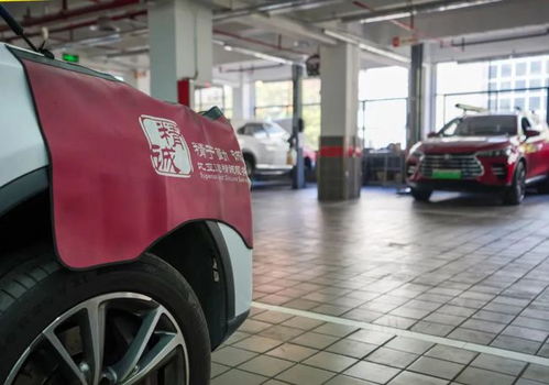 比亚迪车主在4S店等待维修