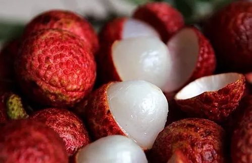 一家人围坐在一起开心吃荔枝的画面