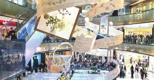 城市商场人流如织景象