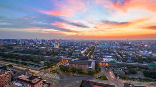 陕西西安城市全景与现代化建筑