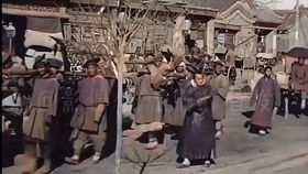 工人在烟花厂工作的场景