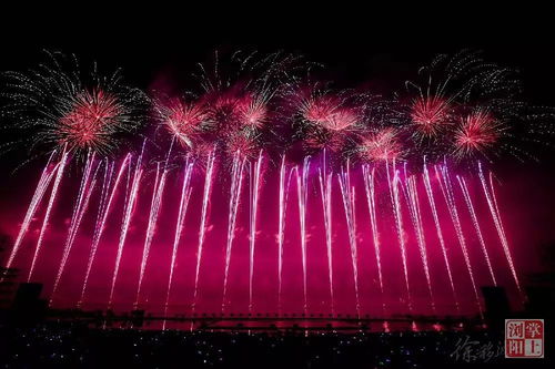 浏阳烟花秀夜景