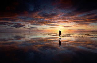 白九思背影孤独地站在山巅