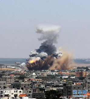 加沙地带南部城市拉法遭空袭后的建筑