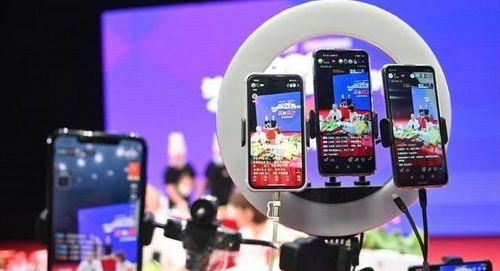 手机品牌直播间现场画面